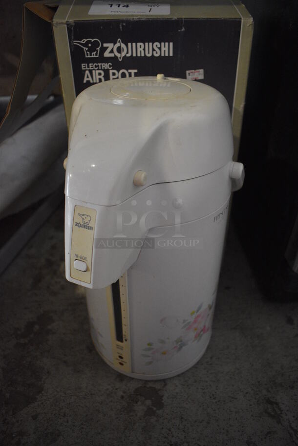 IN ORIGINAL BOX! Zojirushi Model CWCC-B30 Electric Air Pot. 8x10x16 - Image 1 of 5