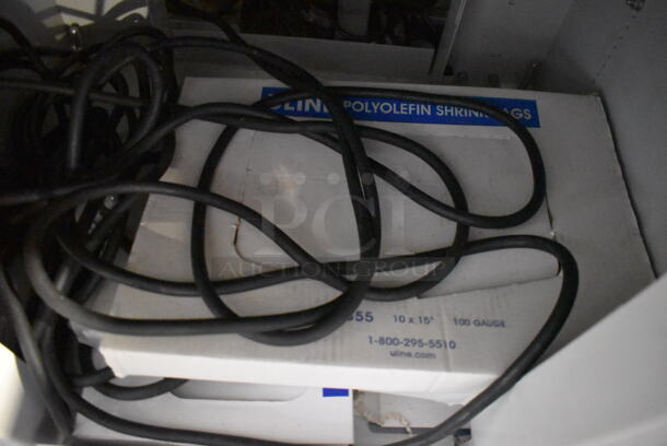 Clamco 820 Tunnel Metal Commercial Floor Style Shrink Wrapping Tunnel on Commercial Casters. 32x27x55. Cannot Test Due To Plug Style - Image 8 of 8