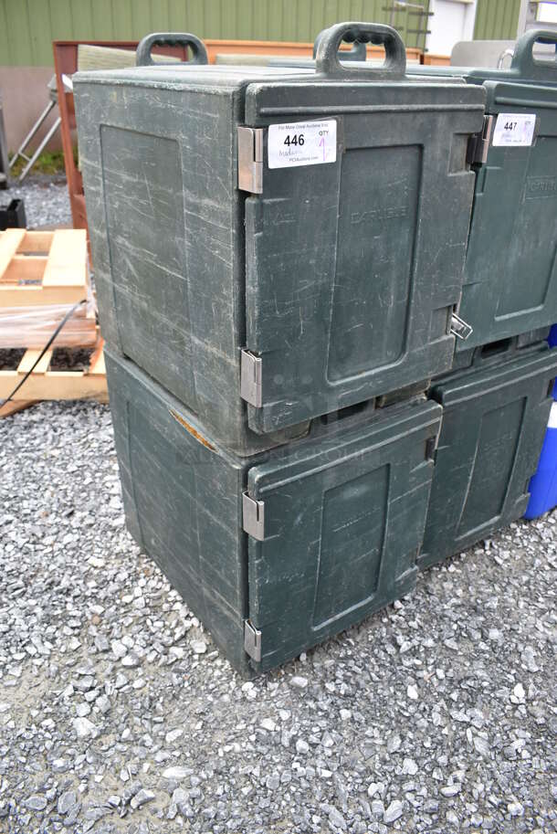 2 Carlisle NPC300 Green Poly Insulated Food Carrying Cases. 17x25x24. 2 Times Your Bid! - Image 2 of 7