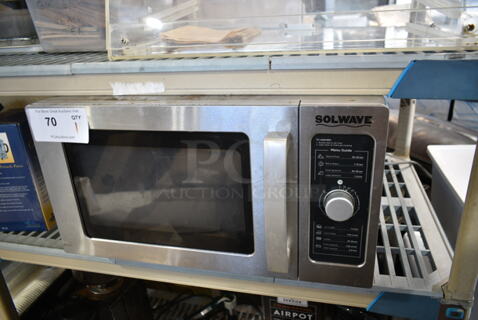 2017 Solwave 180MW1000D Stainless Steel Commercial Countertop Microwave Oven. 120 Volts, 1 Phase. 