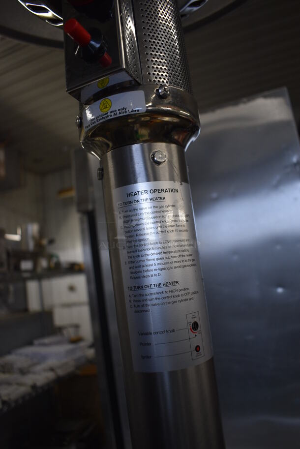 Hampton Bay Model NCZH-G-SS Metal Commercial Floor Style Propane Gas Patio Heater. 48,000 BTU. 32x32x89 - Image 4 of 6