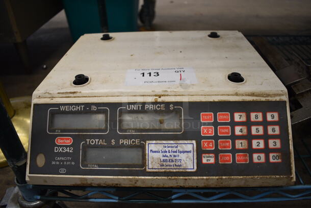 Berkel Model DX342 Metal Commercial Countertop Food Portioning Scale. 14x14x4. Cannot Test Due To Missing Power Cord