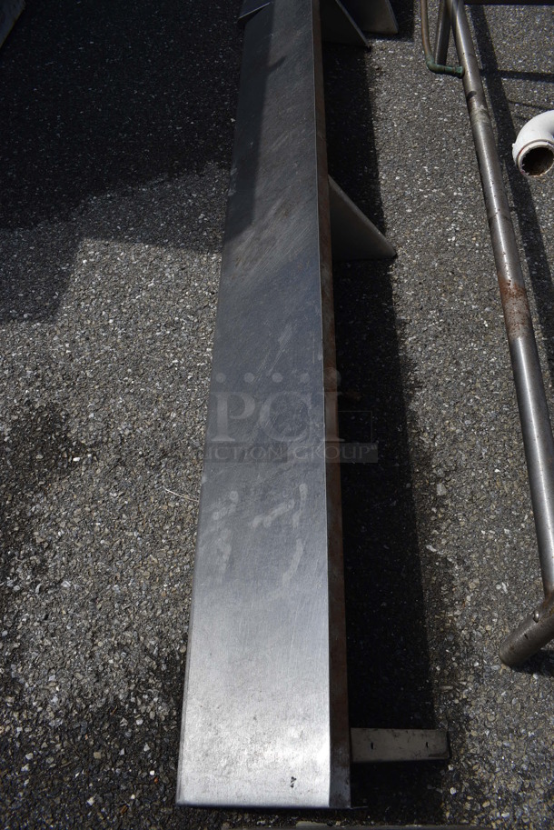 Stainless Steel Commercial Wall Mount Shelf w/ Brackets. 84x12x12 - Image 2 of 3