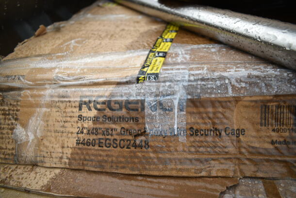 BRAND NEW SCRATCH AND DENT! Regency 460EGSC2448 NSF Green Wire Security Cage - 24" x 48" x 61". May Be Missing Pieces.  - Image 3 of 3