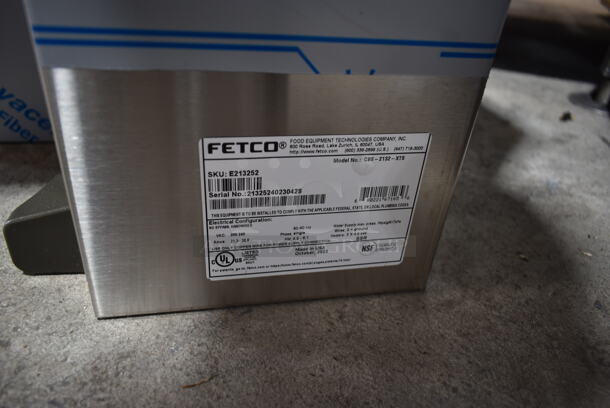 BRAND NEW SCRATCH AND DENT! Fetco CBS-2132-XTS E213251 XTS Series Stainless Steel Commercial Countertop Double Automatic Coffee Brewer w/ Hot Water Dispenser and 2 Metal Brew Baskets. Does Not Come w/ Servers. 200-240 Volts, 1 Phase.  - Image 10 of 10