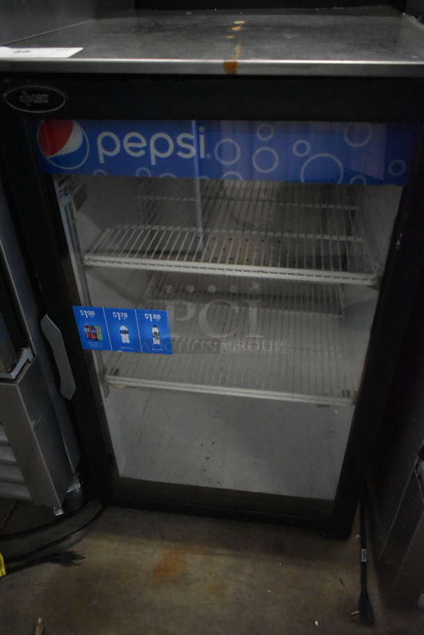 QBD DC6LP ENERGY STAR Metal Commercial Single Door Mini Cooler Merchandiser w/ Poly Coated Racks. 120 Volts, 1 Phase. Tested and Powers On But Does Not Get Cold - Image 2 of 4