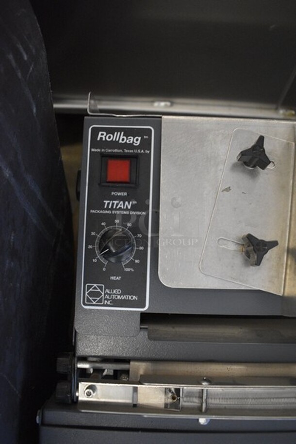 Allied Automation Titan Metal Commercial Countertop RollBag Automatic Bagger and Sealer. Goes Great w/ Item #196! 20x26x20. Tested and Working! - Image 4 of 7