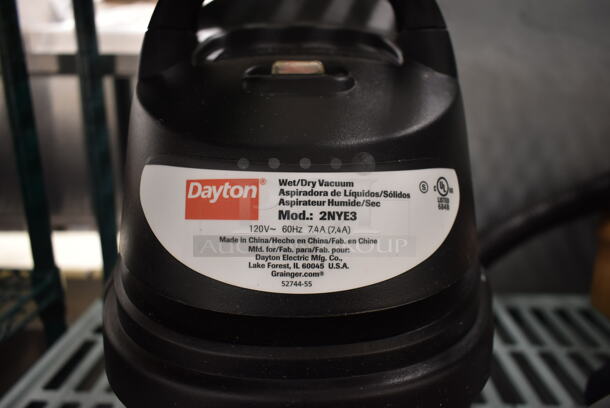 Dayton 2NYE3 Wet Dry Vacuum Cleaner. 120 volts, 1 Phase.  - Image 5 of 7
