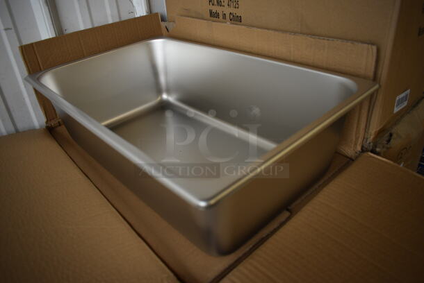 12 BRAND NEW IN BOX! Winco SPF6 Stainless Steel Full Size Drop In Bins. 1/1x6. 12 Times Your Bid!  - Image 2 of 4