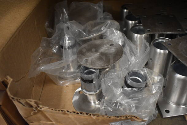 ALL ONE MONEY! Lot of 29 Various Metal Legs. 3.5x3.5x3, 3.5x3.5x3.5 - Image 3 of 3