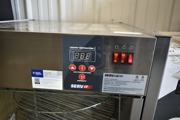BRAND NEW SCRATCH AND DENT! ServIt 423PDW18D1 Stainless Steel Commercial Countertop Full-Service Countertop Display Warmer with 4 Shelves. 120 Volt, 1 Phase. Tested and Working! - Image 4 of 7