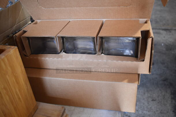 ALL ONE MONEY! Lot of Items on Tabletop Including Chafing Dish Frames, Metal Dome Lids, Glasses and Wooden Boxes. - Image 10 of 12