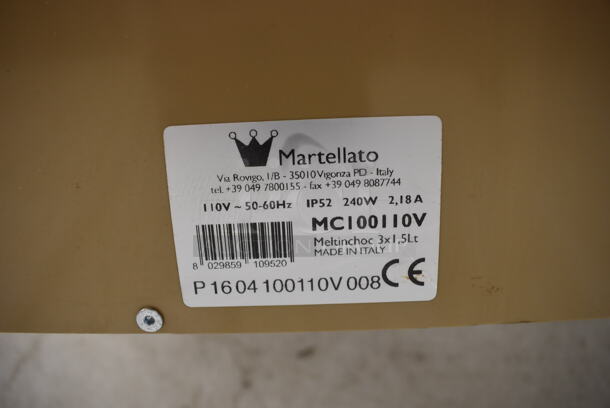 Martellato MC100110V Countertop 3 Well Chocolate Melter. 110 Volts, 1 Phase. 23x11x6. Tested and Working! - Image 7 of 7