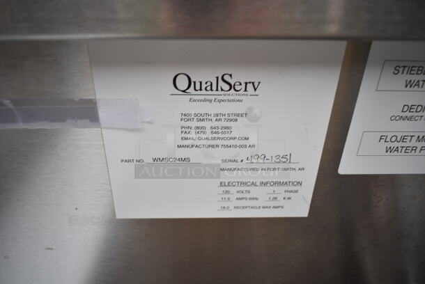 QualServ WMSC24MS Stainless Steel Commercial Single Bay Portable Sink w/ Faucet and Handles on Commercial Casters. 120 Volts, 1 Phase. - Image 7 of 8