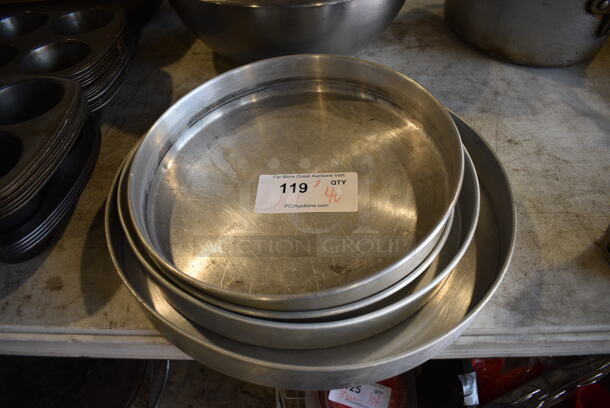 ALL ONE MONEY! Lot of 4 Various Metal Round Baking Pans. Includes 12.5x12.5x2
