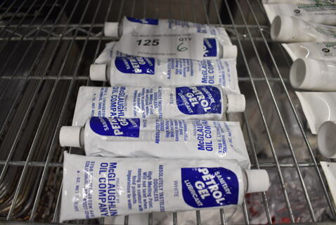 6 McGlaughlin Sanitary Petrol Gel Lubricant Tubes. 6 Times Your Bid!