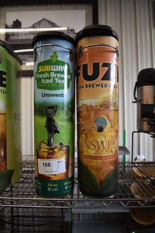 2 Stainless Steel Beverage Holder Dispensers w/ Lids. 6x15x21.5. 2 Times Your Bid!
