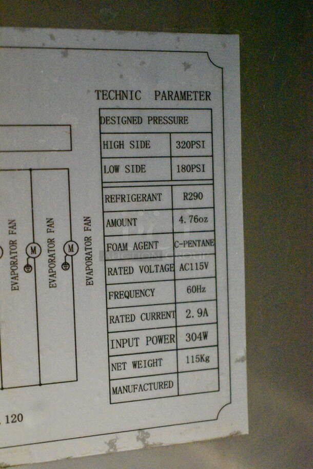 Avantco 178SSUC60RHC Stainless Steel Commercial 2 Door Undercounter Cooler on Commercial Casters. 115 Volts, 1 Phase. Tested and Powers On But Does Not Get Cold - Image 6 of 6