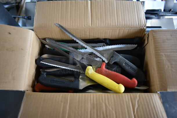 70 SHARPENED Stainless Steel Knives Including Serrated Knives. 70 Times Your Bid! - Image 1 of 3