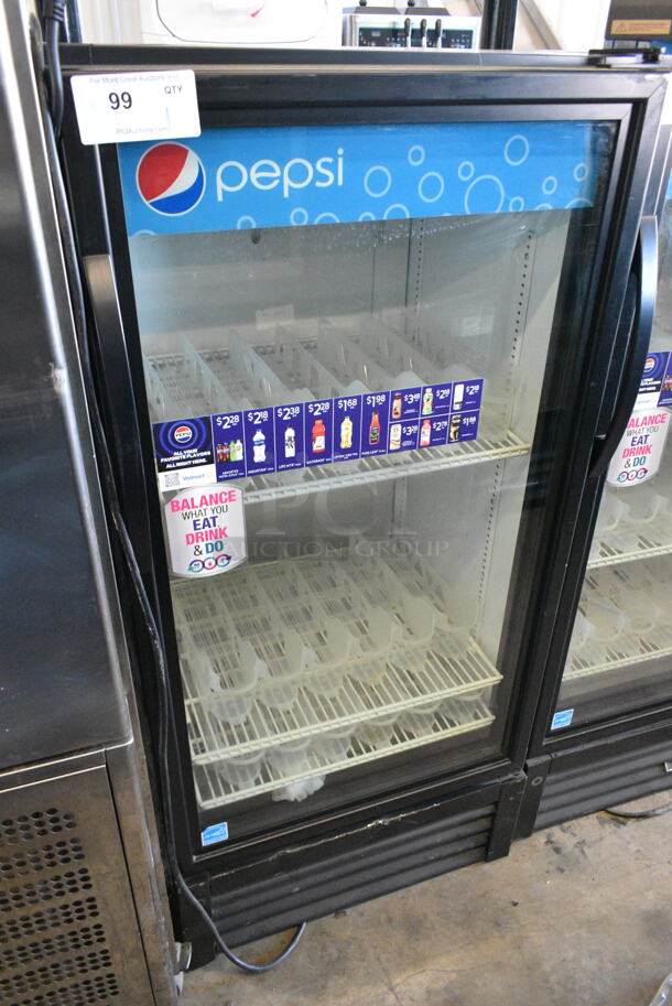 2022 True GDM-10-HC Metal Commercial Single Door Reach In Cooler Merchandiser w/ Poly Coated Racks. 115 Volts, 1 Phase. Tested and Working! - Image 1 of 3