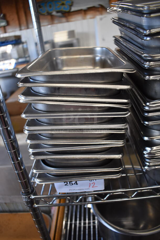 12 Stainless Steel 1/3 Size Drop In Bins. 1/3x2. 12 Times Your Bid!