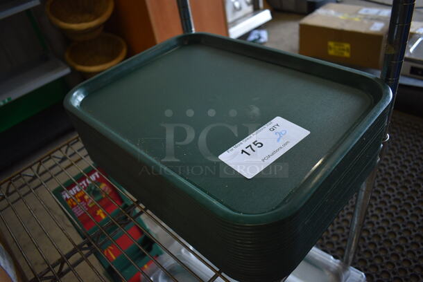20 Green Poly Food Trays. 16x12x1. 20 Times Your Bid! - Image 2 of 2