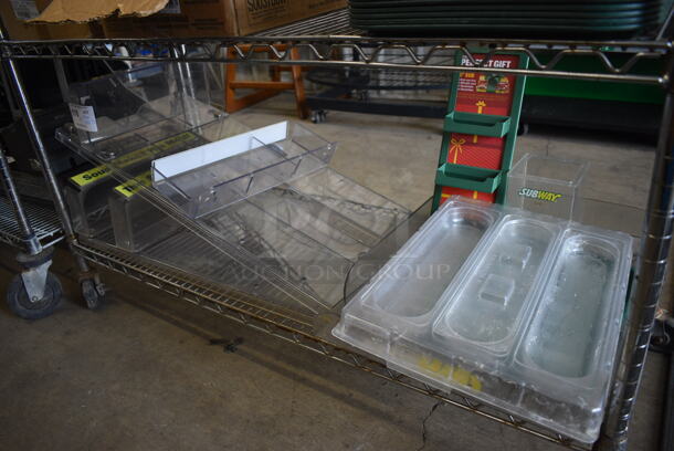 ALL ONE MONEY! Lot of Various Items Including Clear Poly Soup Warmer Attachments and Bread Farm!