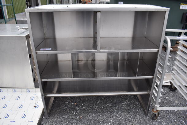 Stainless Steel Multi Compartment Cabinet. 48.5x18x48