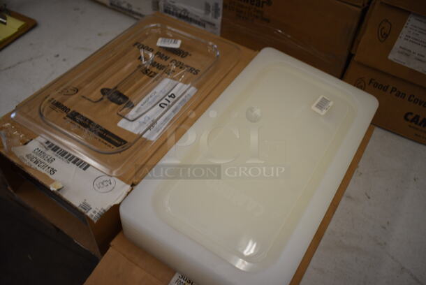 ALL ONE MONEY! Lot of 12 BRAND NEW IN BOX! Cambro Clear Poly Drop In Bin Lids; Six 1/4, Six 1/3 - Image 2 of 3