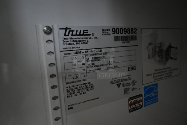 2016 True GDM-12-HC-LD ENERGY STAR Metal Commercial Single Door Reach In Cooler Merchandiser w/ Poly Coated Racks. 115 Volts, 1 Phase. Tested and Working! - Image 4 of 4
