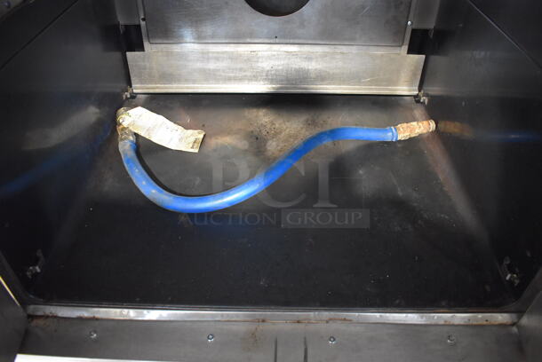 LATE MODEL! Garland Master 200 Stainless Steel Commercial Natural Gas Powered Full Size Convection Oven w/ View Through Doors, Gas Hose and Thermostatic Controls on Metal Legs. 38x44x59.5 - Image 4 of 7
