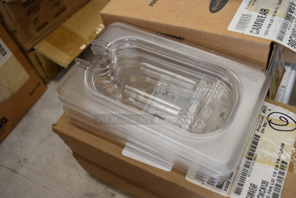 ALL ONE MONEY! Lot of 36 BRAND NEW IN BOX! Cambro Poly Clear 1/9 Size Drop In Bin Lids - Image 2 of 4
