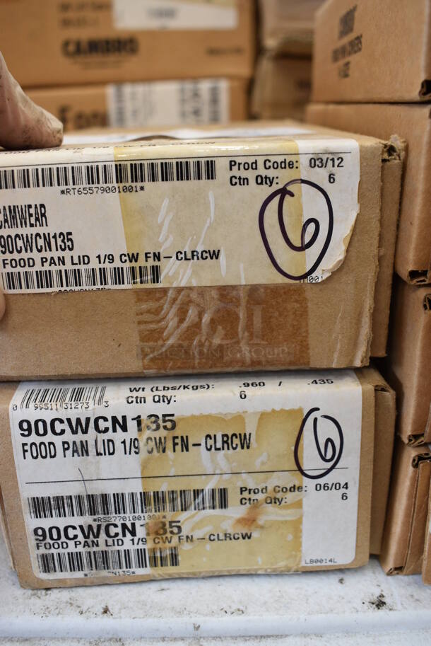 ALL ONE MONEY! Lot of 36 BRAND NEW IN BOX! Cambro Poly Clear 1/9 Size Drop In Bin Lids - Image 4 of 4