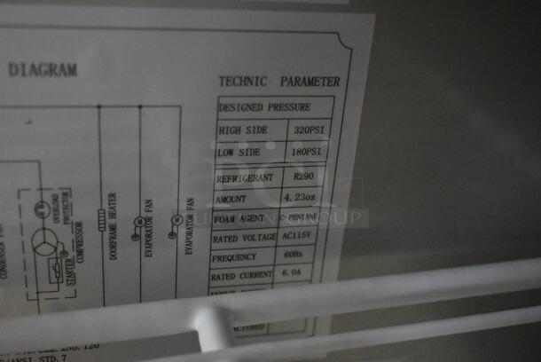 2022 Avantco 178APT48HC Stainless Steel Commercial Sandwich Salad Prep Table Bain Marie Mega Top on Commercial Casters. 115 Volts, 1 Phase. Tested and Working! - Image 10 of 11