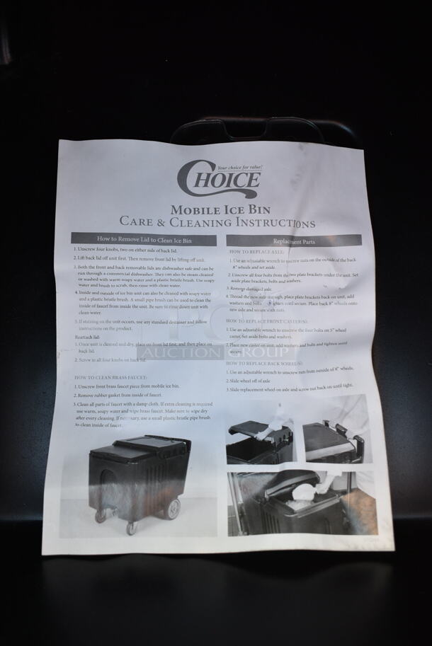 Choice Black Poly Portable Ice Bin on Commercial Casters.  - Image 5 of 5
