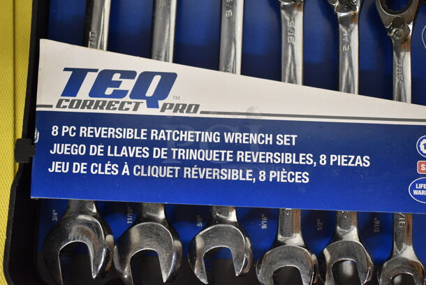 2 BRAND NEW! TEQ Reversible Ratcheting Wrench Sets. 2 Times Your Bid! - Image 3 of 7