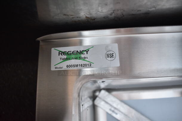 BRAND NEW SCRATCH AND DENT! Regency 600SM162012 25" 16-Gauge Stainless Steel One Compartment Floor Mop Sink - 20" x 16" x 12" Bowl - Image 5 of 5