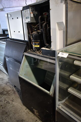 2013 Scotsman C1030SA-32B Stainless Steel Commercial Ice Machine Head on Scotsman Commercial Ice Bin. 115 Volts, 1 Phase. 