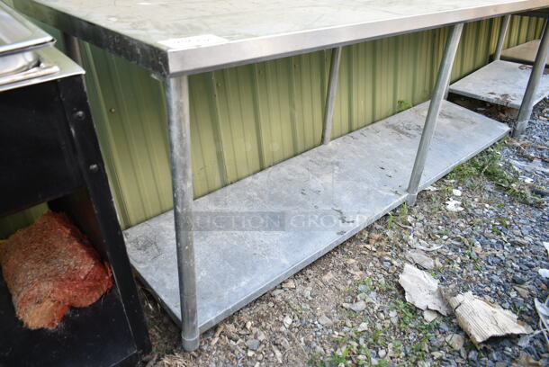 Stainless Steel Table w/ Metal Under Shelf.  - Image 2 of 3