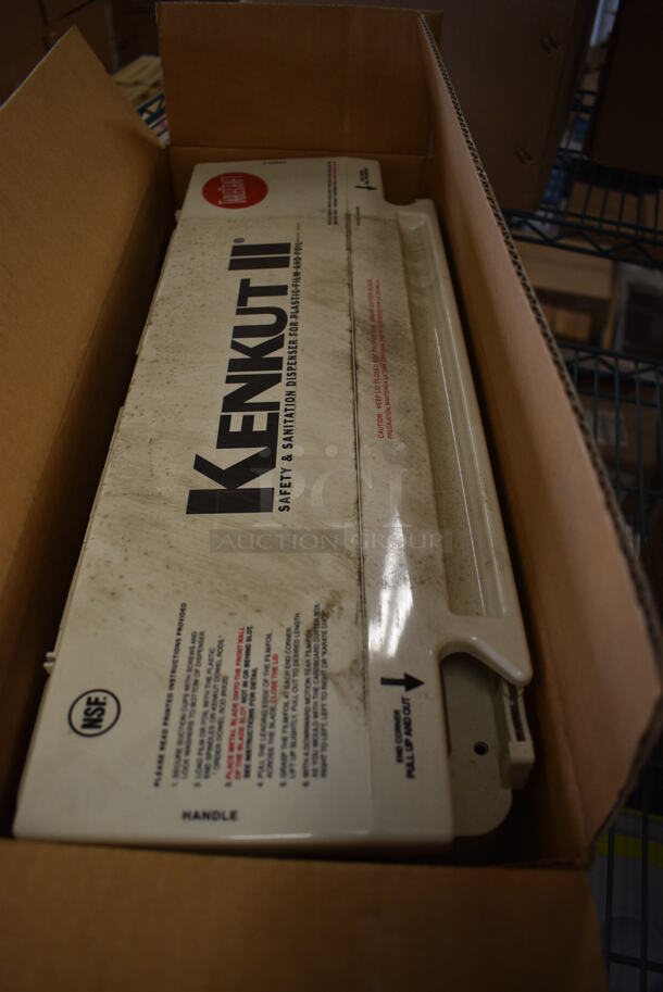 BRAND NEW IN BOX! Kenkut II White Poly Safety Sanitation Dispenser. 22x8x7 - Image 2 of 3