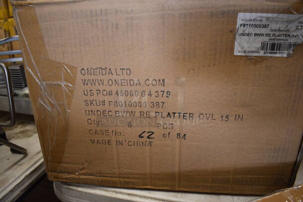6 BRAND NEW IN BOX! Oneida White Ceramic Oval Plates. 15x10.5x1. 6 Times Your Bid! - Image 3 of 3