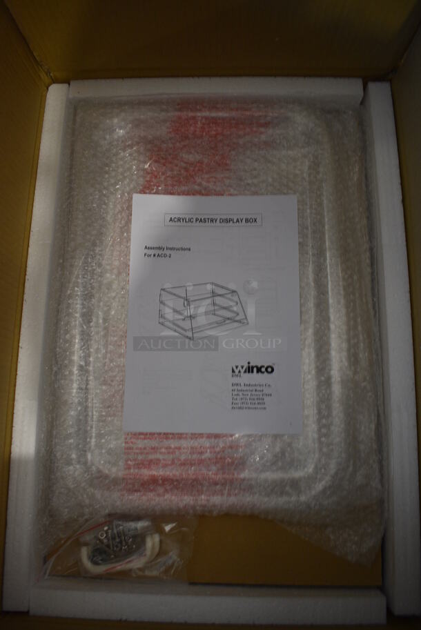 BRAND NEW IN BOX! Winco ACD-2 Clear Poly Dry Merchandiser Display Case. Comes Disassembled.