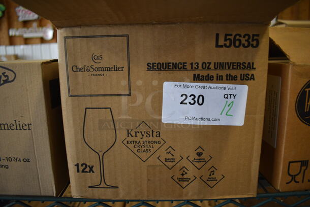 12 BRAND NEW IN BOX! Chef & Sommelier Wine Glasses. 3x3x8. 12 Times Your Bid! - Image 4 of 4