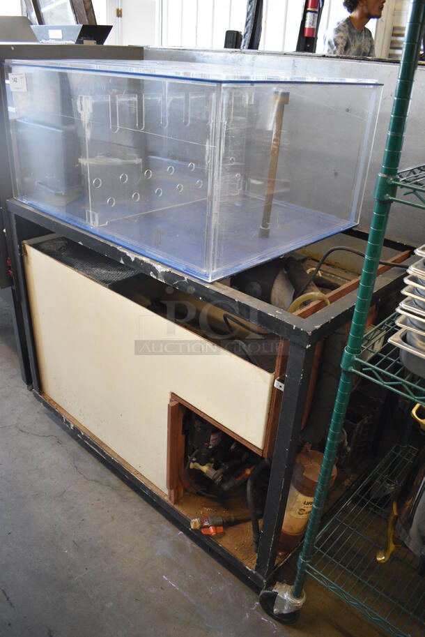 Metal Floor Style Lobster Tank. 48x28x55. Tested and Does Not Power On