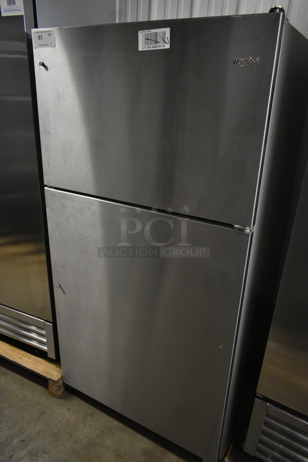 BRAND NEW SCRATCH AND DENT! Whirlpool WRT311FZDM02 Stainless Steel Cooler Freezer Combo. 115 Volts, 1 Phase. Tested and Working! - Image 1 of 6