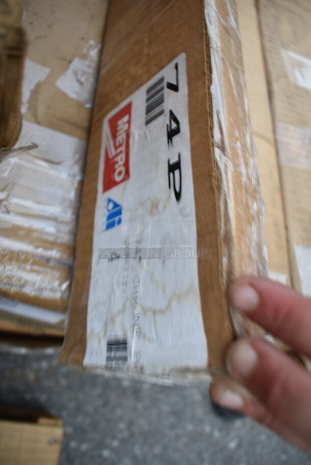 5 BRAND NEW SCRATCH AND DENT! Items; 4 Metro 74P Stationary Super Erecta SiteSelect 74" Chrome Post, Metro MQD18-8 MetroMax Q Polymer Shelf Divider - 8" x 18". 5 Times Your Bid! May Be Missing Pieces.  - Image 7 of 7