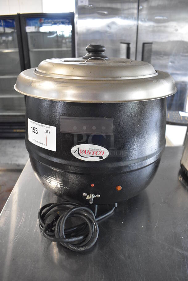 Avantco Model 177S600 Metal Commercial Countertop Soup Kettle Food Warmer. 110 Volts, 1 Phase. 15x15x16. Tested and Working!