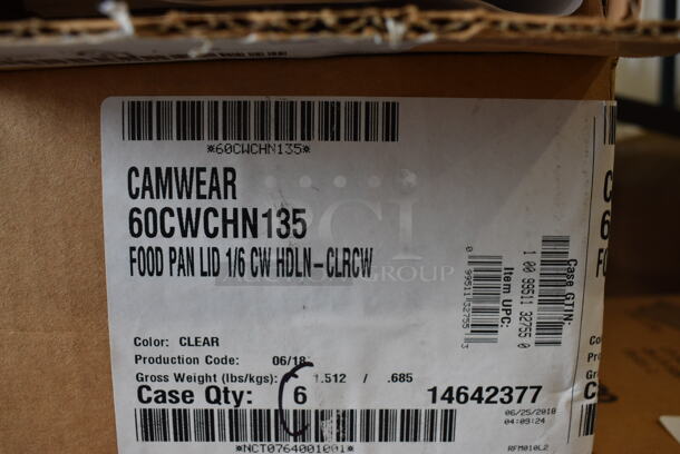 ALL ONE MONEY! Lot of 30 BRAND NEW IN BOX! Cambro Poly Clear 1/2 Size Drop In Bin Lids - Image 3 of 3