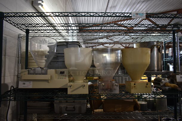 Edhard MK Metal Commercial Countertop Donut Pastry Filler Machine w/ 5 Hoppers. 120 Volts, 1 Phase. Tested and Working! - Image 1 of 9