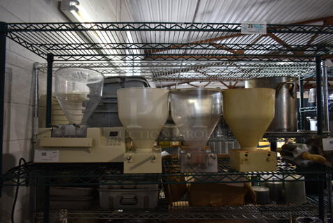 Edhard MK Metal Commercial Countertop Donut Pastry Filler Machine w/ 5 Hoppers. 120 Volts, 1 Phase. Tested and Working!